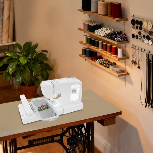 Automatic Embroidery Machine Computerized Sewing Machine with 7 Inch Screen