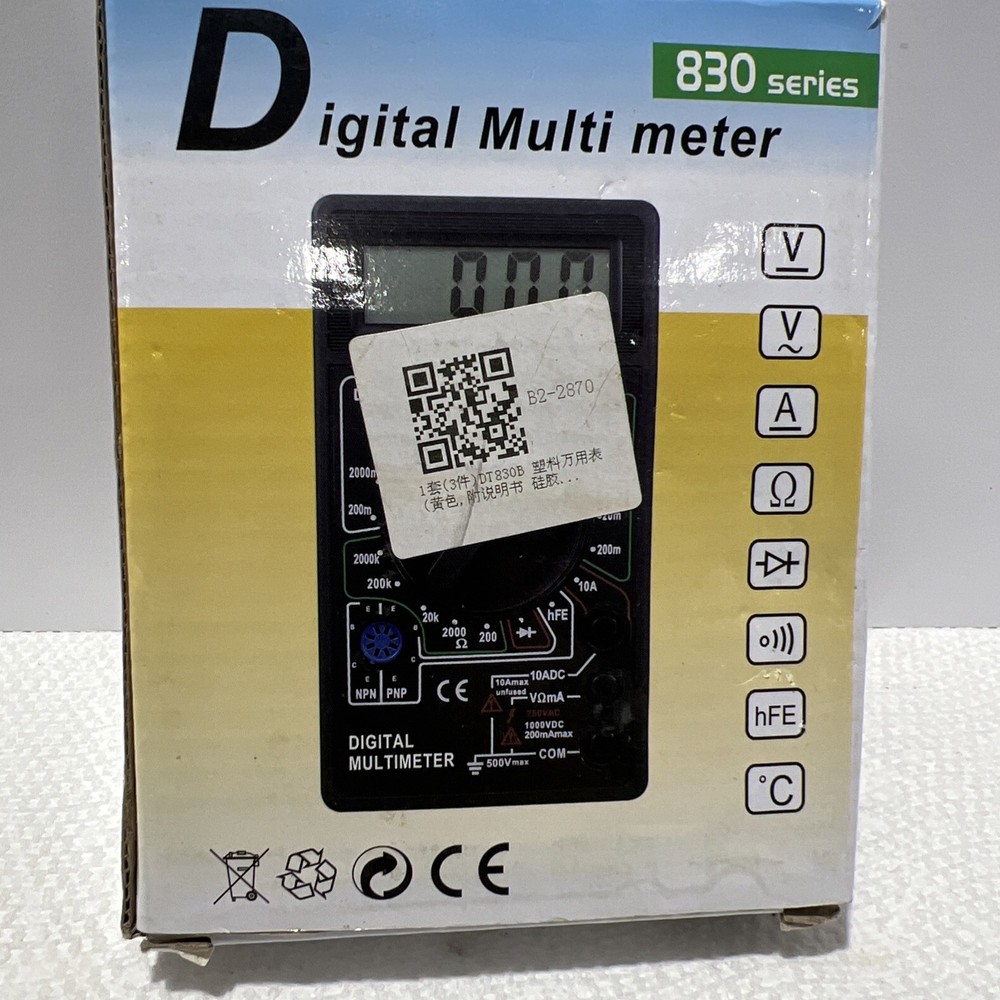 830 Digital Multi Meter Tester Color Yellow B2