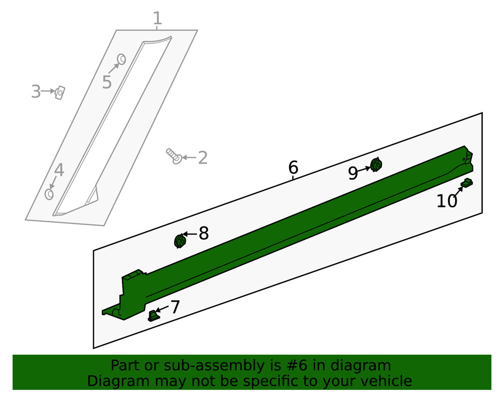 Genuine GM Rocker Molding 42810379