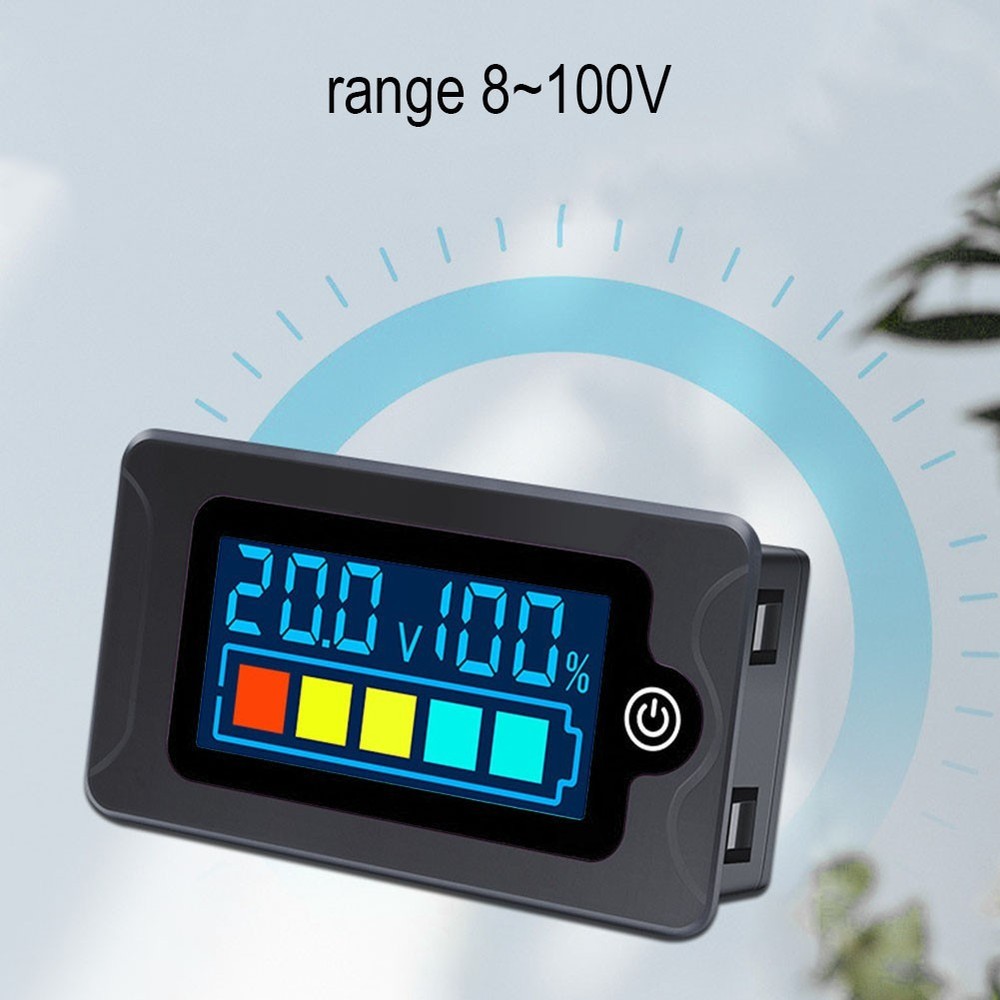 Battery Power Meter for 8 to 100V Range Suitable for For various Applications