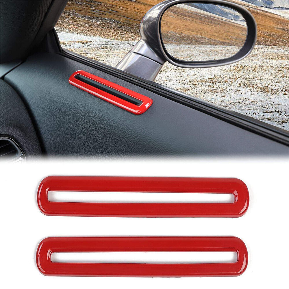 35x Red Interior Full Set Dash Panel Cover Trims Kit for Dodge Challenger 2015+