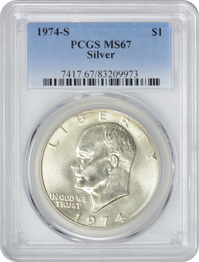 1974-S Silver Eisenhower Dollar Ike MS67 PCGS 67 Mint State