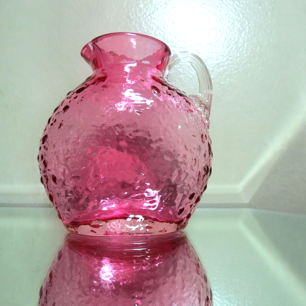 Petite MCM Handblown Cranberry pitcher