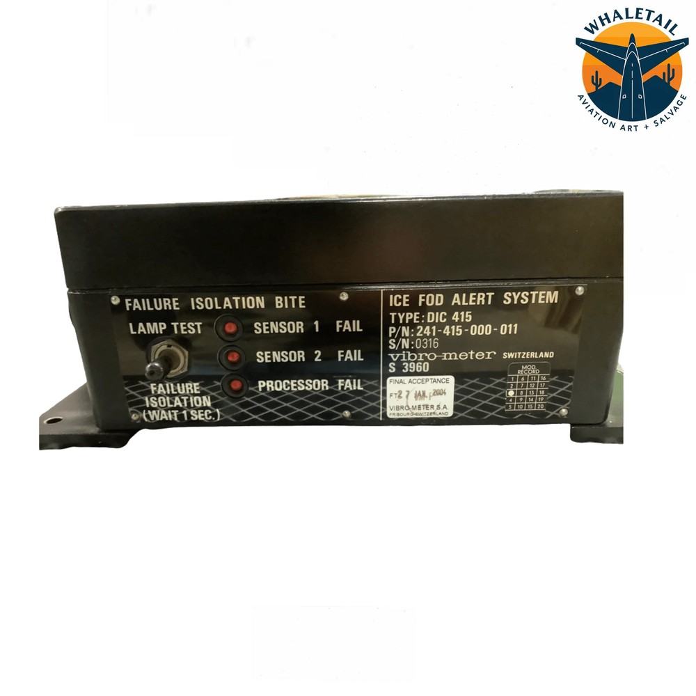 Vibro-Meter Aircraft Ice FOD Alert System Processor