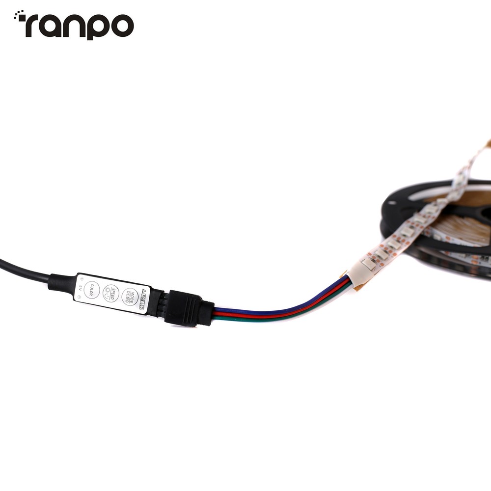 3 Key USB Mini 5V RGB LED Cable Controller Dimmer For Strip Light SMD Lights