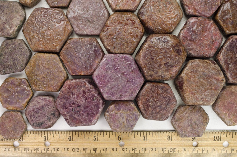 1/2 Pound of Natural Hexagonal Ruby - "A" Grade - Cabbing, Tumbling, Specimens