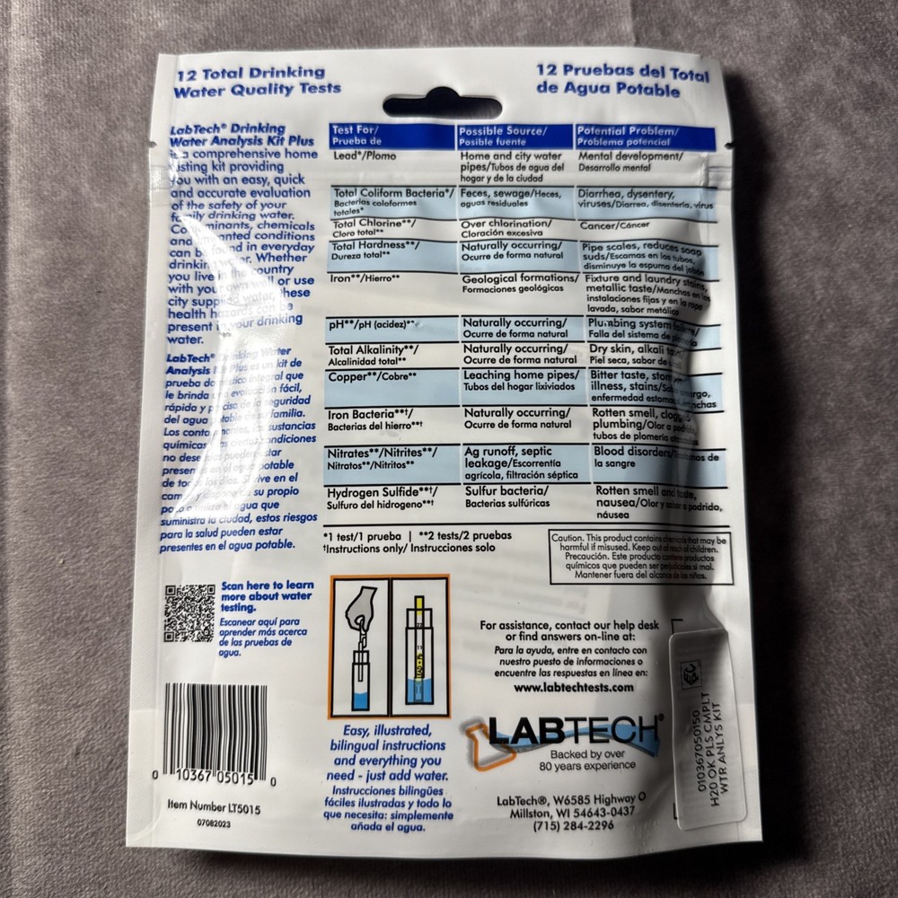 LabTech H2O OK Plus Complete Water Analysis Testing Kit 0150 LT5015 New