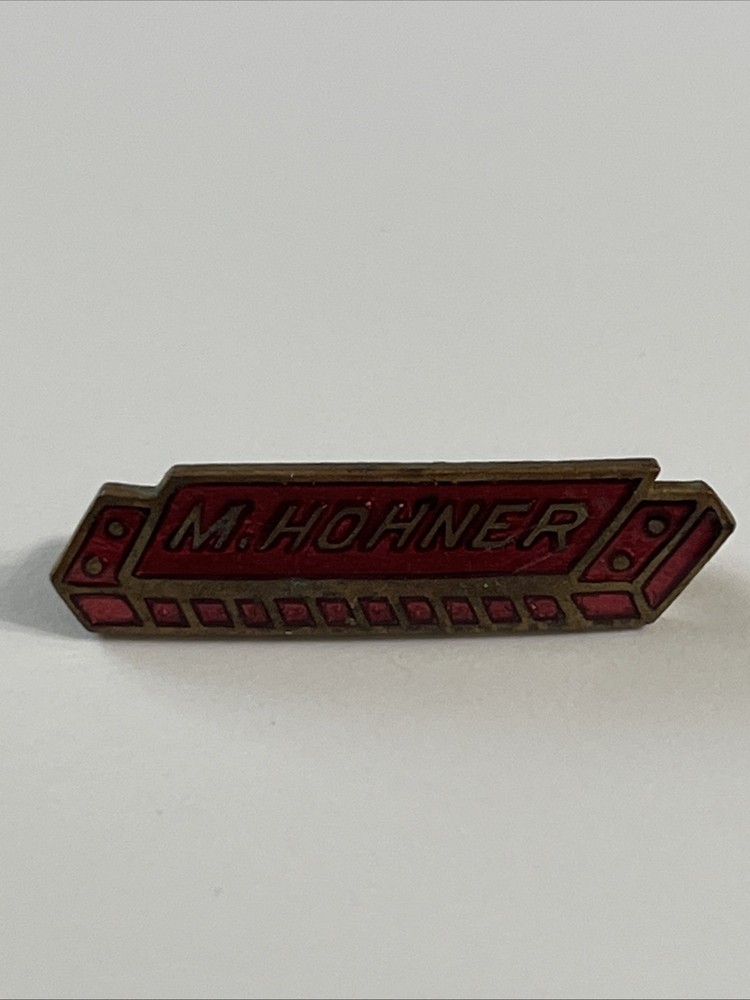 Vintage M Hohner Harmonica Enamel Pin