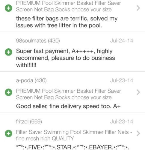 Filter Saver Swimming Pool Skimmer Filter Nets -fine mesh high QUALITY