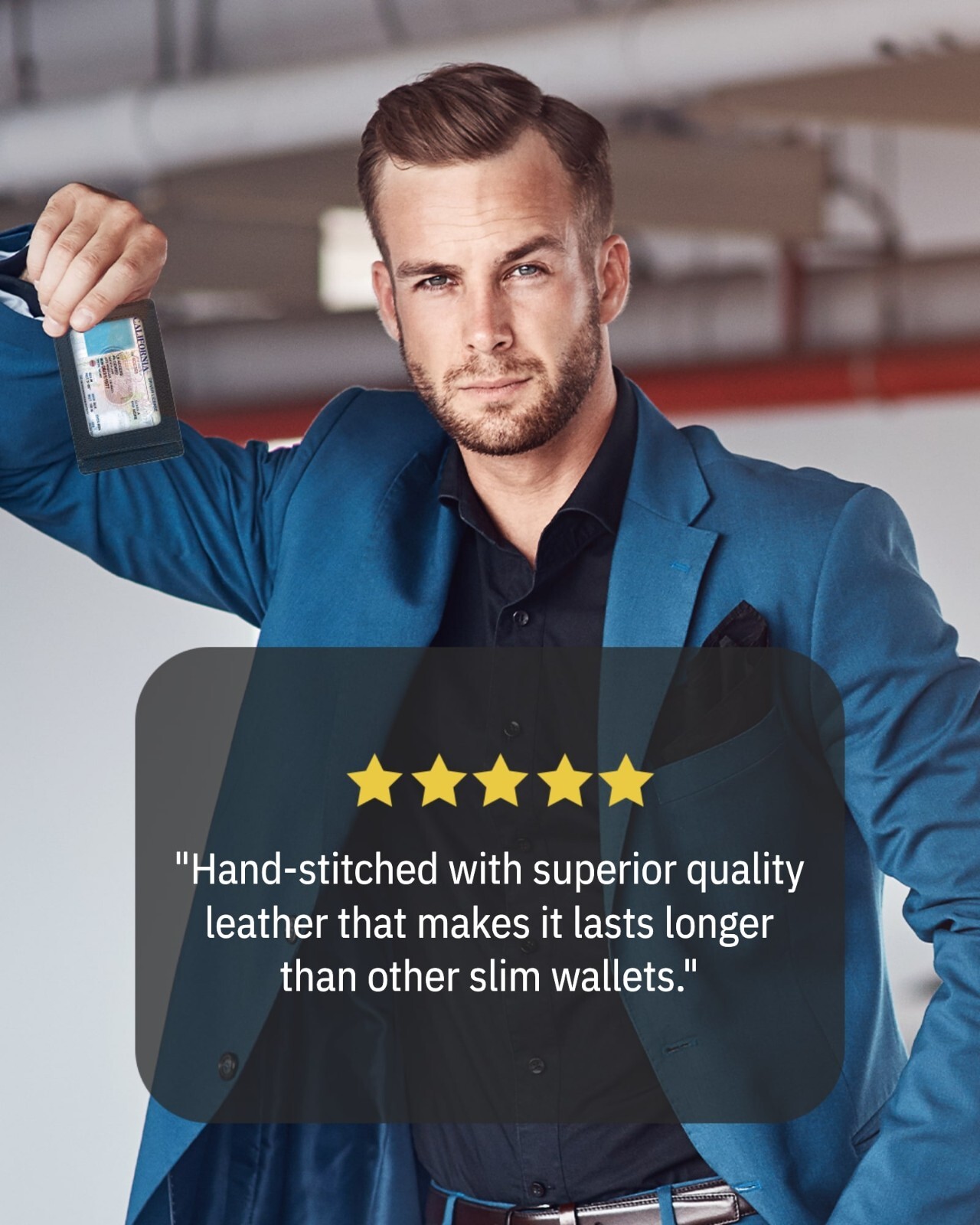 Slim Minimalist Front Pocket RFID Blocking Leather Wallets for Men Women