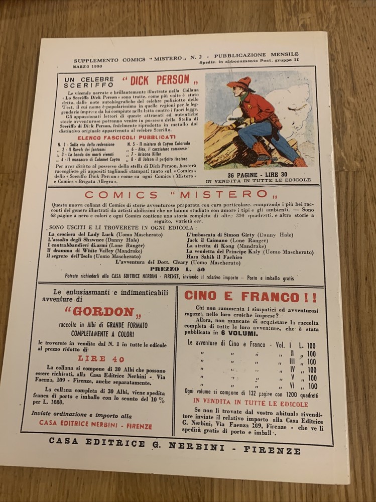 I Super Comics Dr. Jekyll NERBINI 68 Color Pages