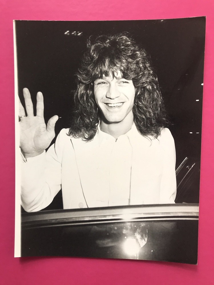 EDDIE VAN HALEN  1983 Original Photo Fair Warning Diver Down David Lee Roth