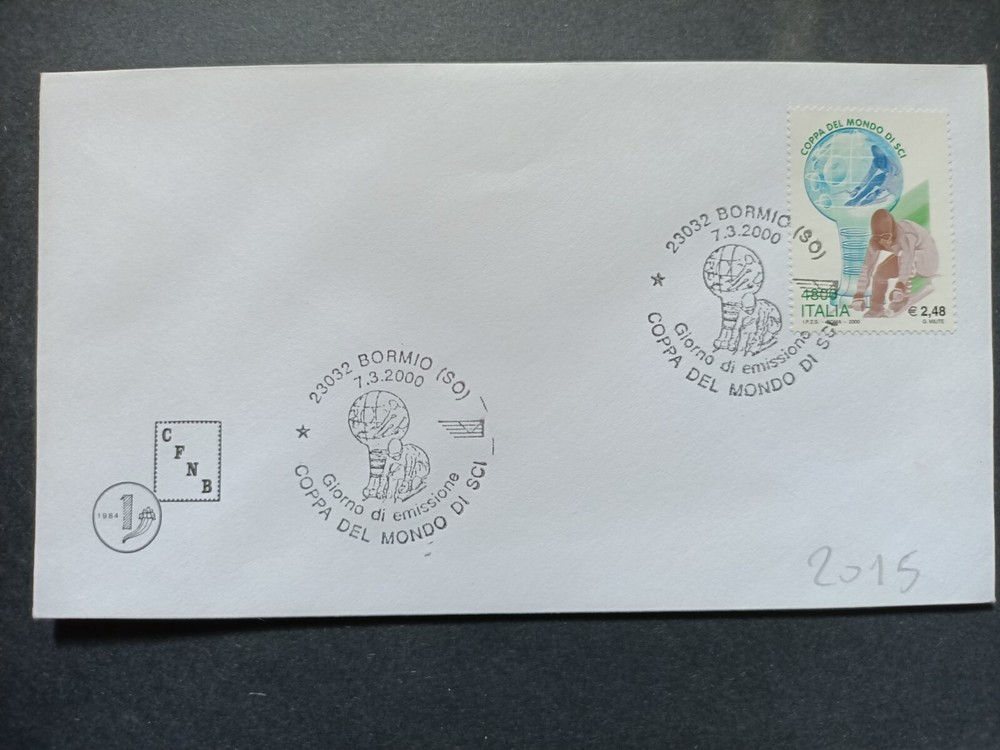 2000 FDC ITALY REPUBLIC SKI WORLD CUP (P2015)