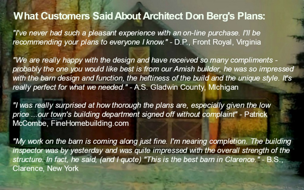 20 Yard Barn Designs - Complete Economical Pole-Barn Construction Plans (B9)