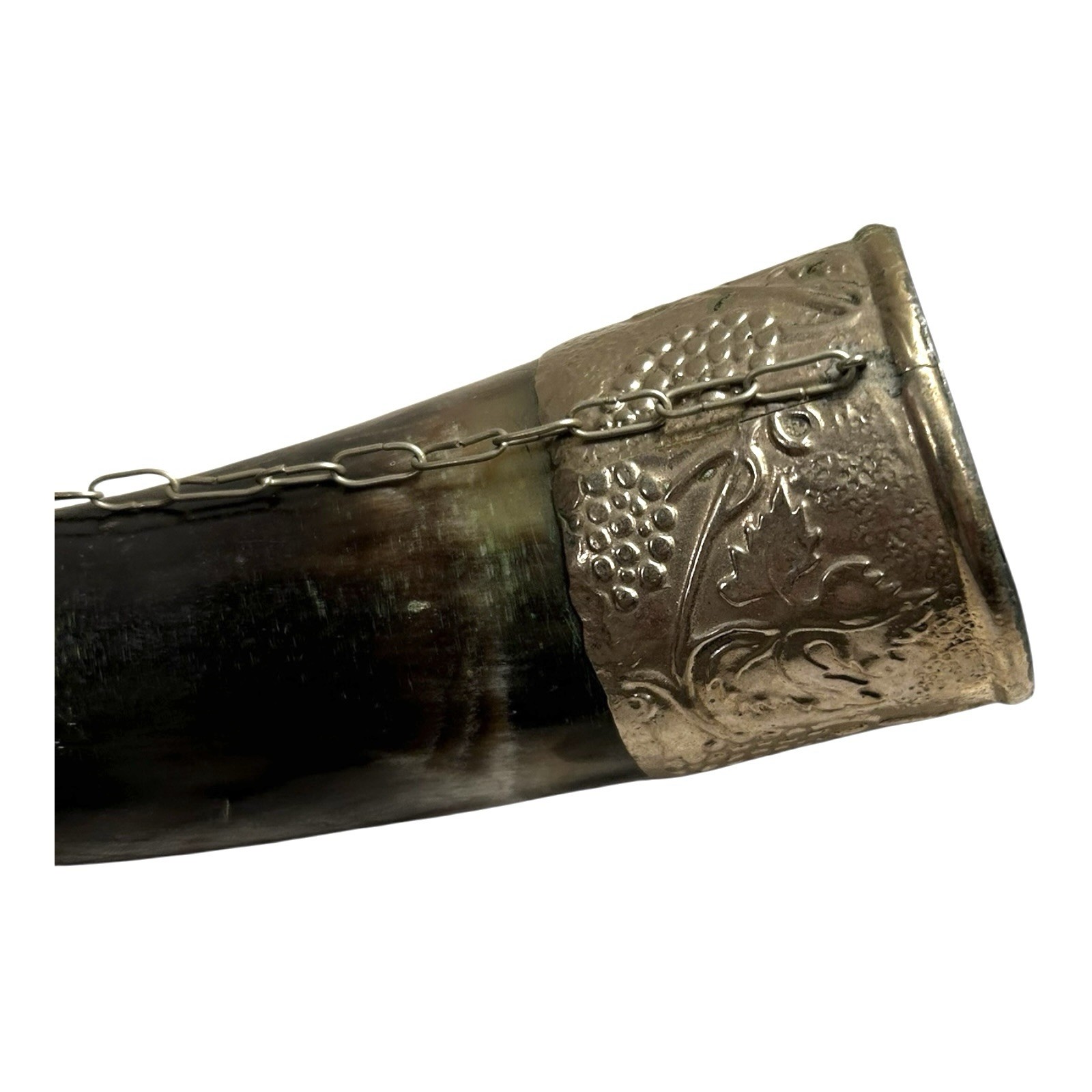 Antique Norwegian Viking Drinking Horn - Ornate