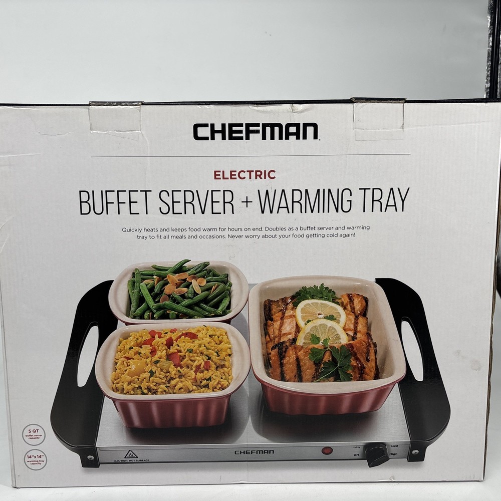 Chefman Electric Buffet Server + Warming Tray (Open Box)
