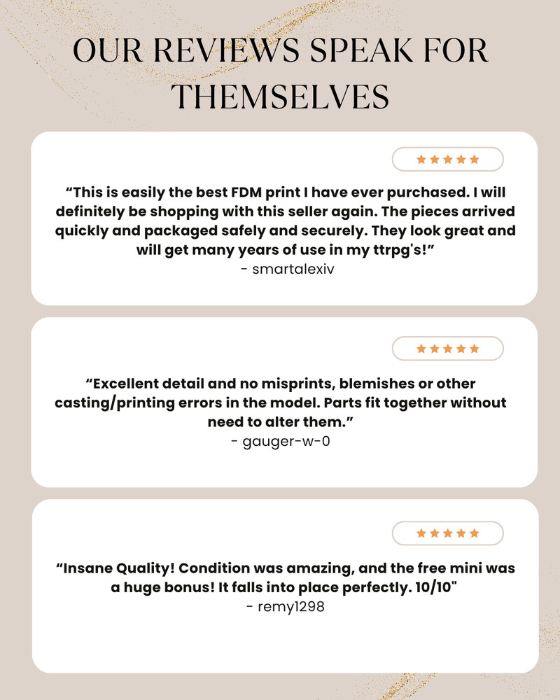 Custom 3D Printed Tabletop Terrain | Personalized Scenery for DND, 40k, Tabletop