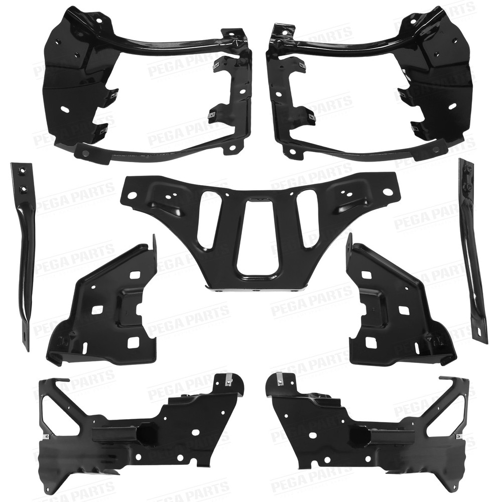 For 2016-2018 Chevy Silverado 1500 Front Bumper Support Mount Bracket Set 9Pcs