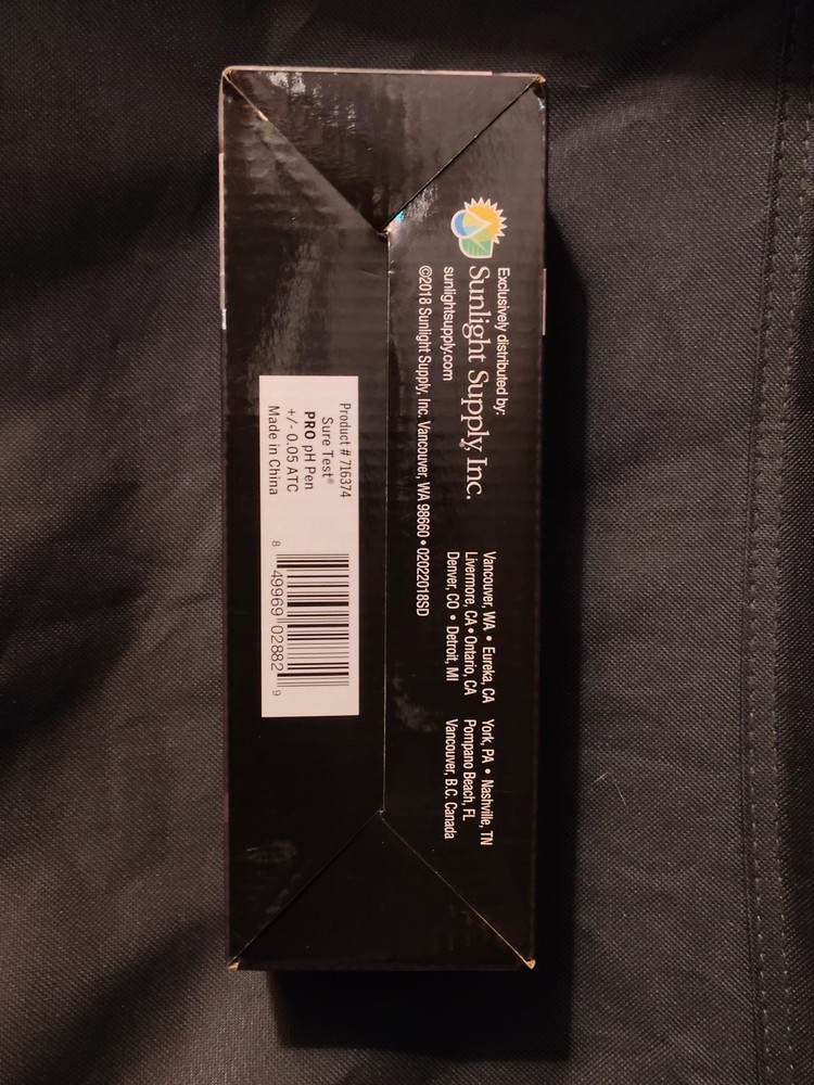 Sure Test Pro pH Pen Meter +/- 0.05 ATC