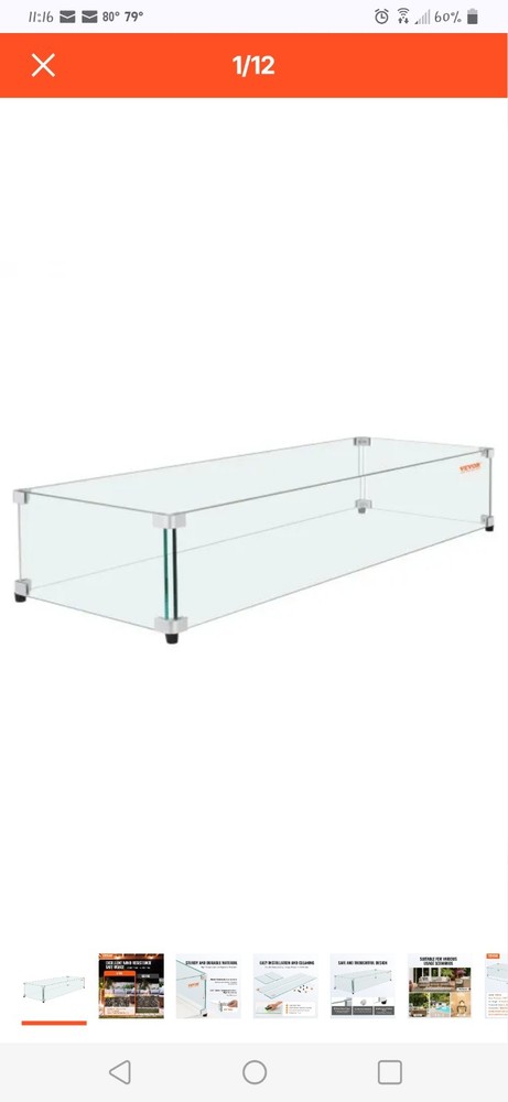 Fire Pit Flame Guard For Rectangular Fit Pit Table