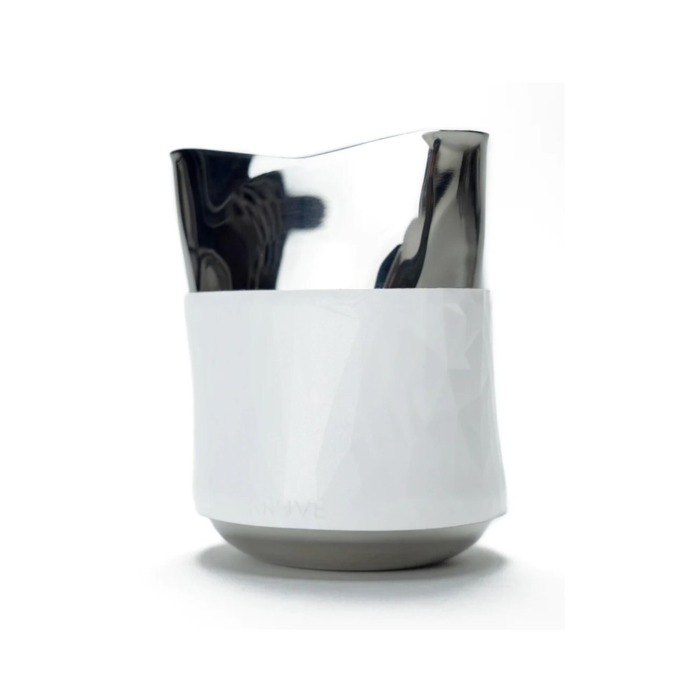 Kruve Create – Latte Pitcher 440ml (White-Stainless Steel)