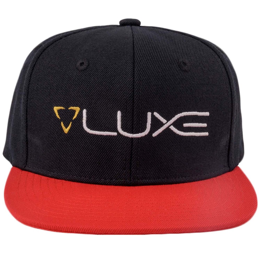 DLX Luxe Paintball Snapback Hat - Black / Red