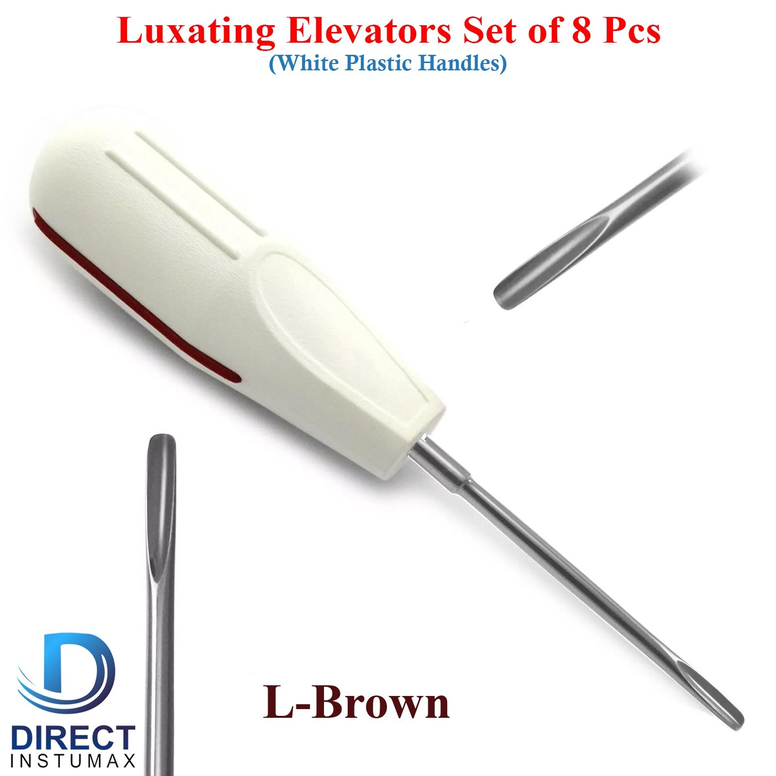 8 Pcs Dental Luxating Elevators Root Elevators Luxation Oral Surgery Extraction