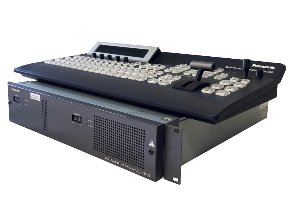 Panasonic AV‑HS450 Switcher + Control Panel + Dual PSU - Complete Broadcast Set