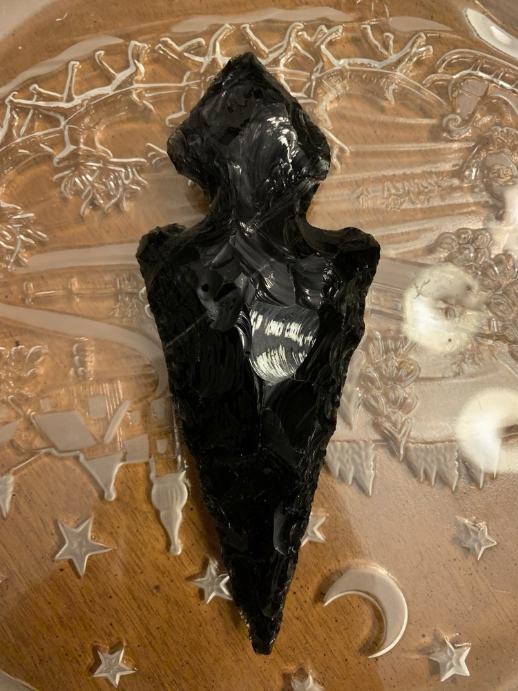 Black Obsidian 6 Inch Arrowhead