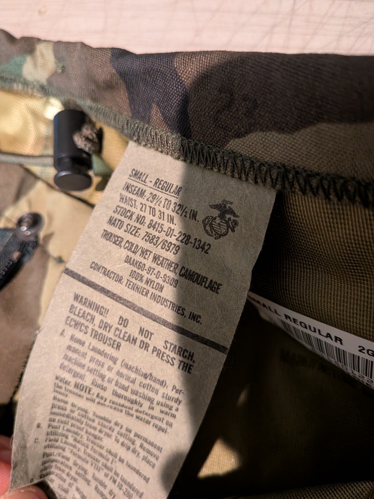 Military Cold/Wet Weather Trouser Woodland BDU Gore-Tex Pants Small/Regular