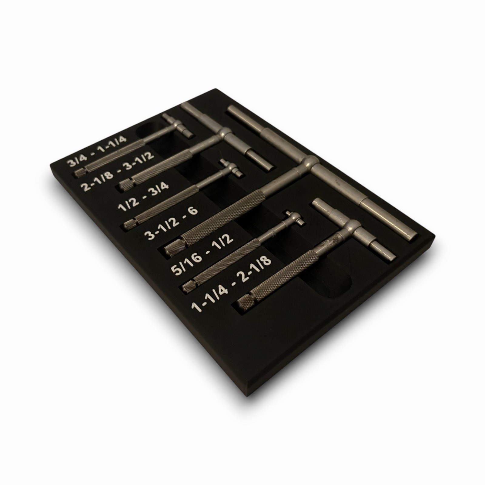 Starrett Telescoping Gauge Organizer Tray – Labeled Machinist Storage Holder