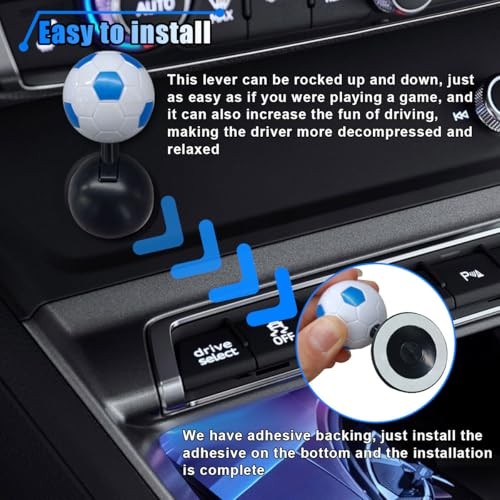 Car Push Start Button Cover, Car Engine Start Stop Button Ball-Bar, Car Blue
