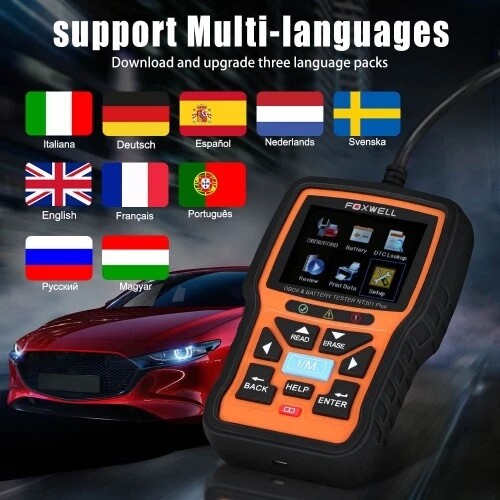 Foxwell NT301 Plus Car Engine OBD2 Scanner Diagnostic Code Reader Battery Tester