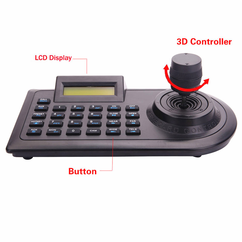 3D keyboard Controller Three Dimensional for PTZ Zoom CCTV Camera, 3D Joystick