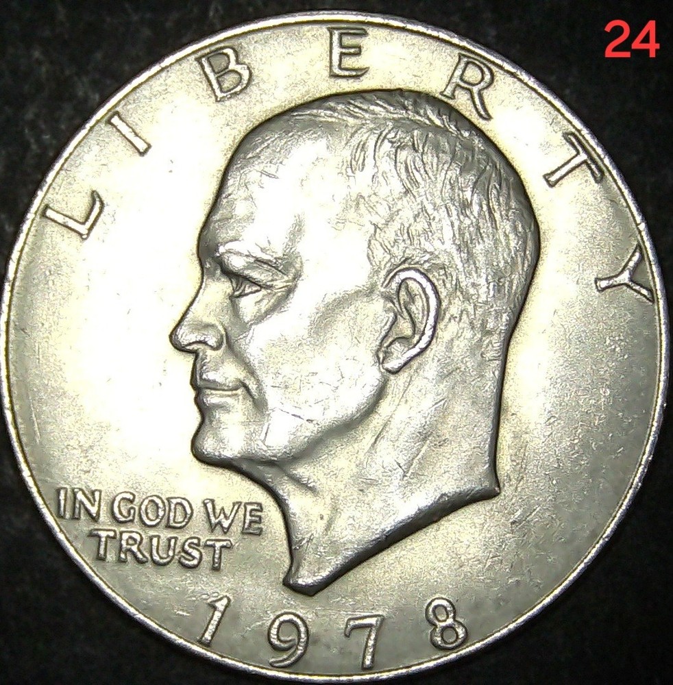 💥💥1978 P ERROR "Ike" Eisenhower $1 Almost Uncirculated