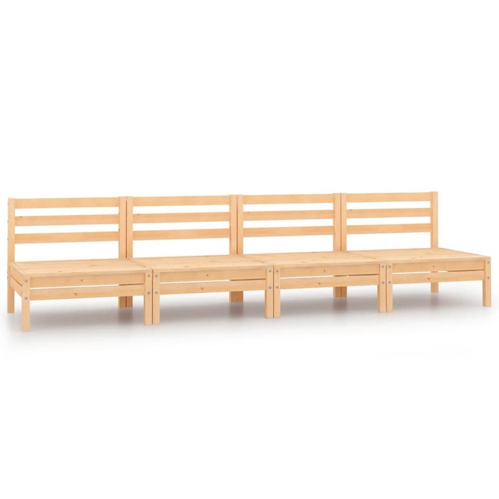 Middle Sofa Natural Pine Solid pine wood Medium Modular