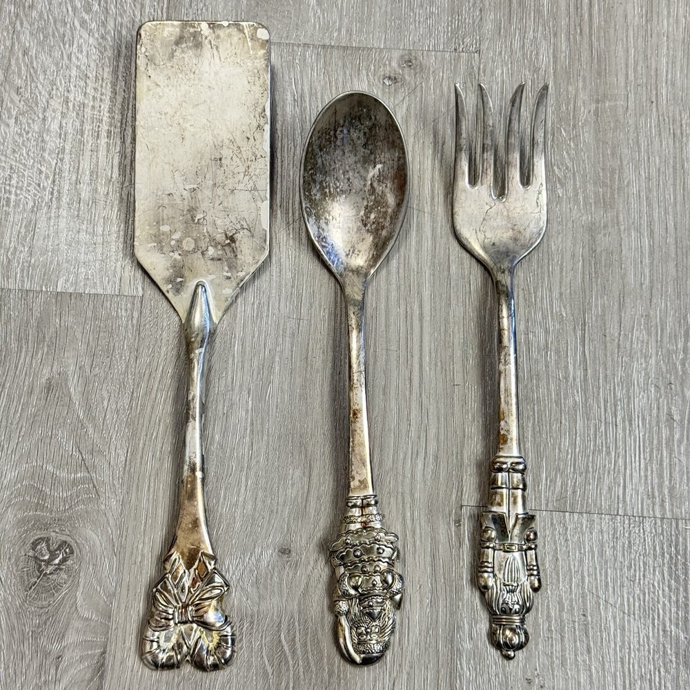 International Silver Company Holiday Serving Set NUTCRACKER - SANTA- CANDY CANE