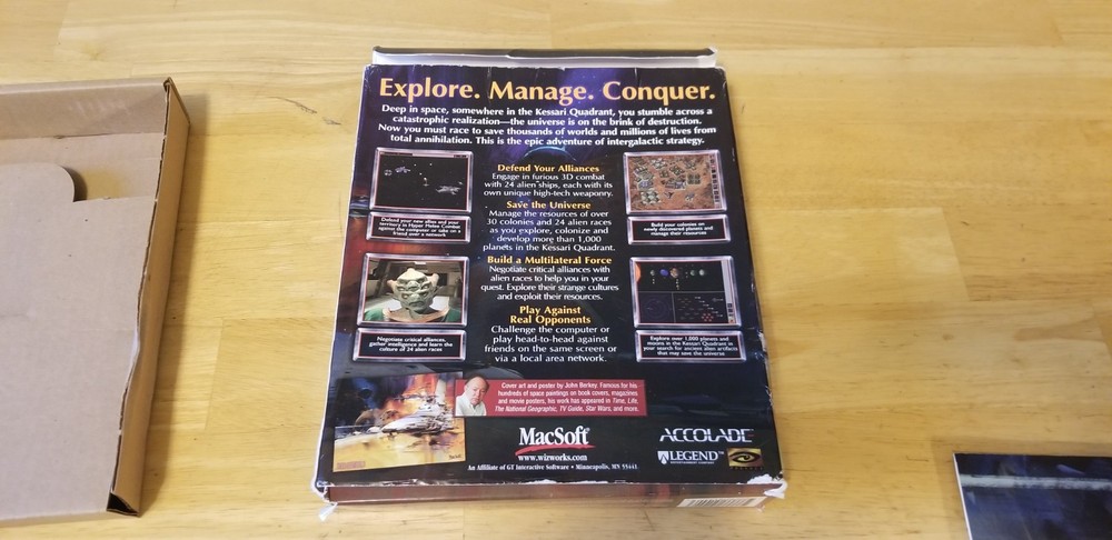 Star Control 3 MAC CD game! BIG BOX COMPLETE w poster