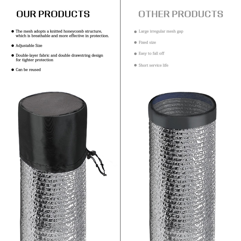 2-Pack Small Grow Tent Filter Covers 4x5.3inch