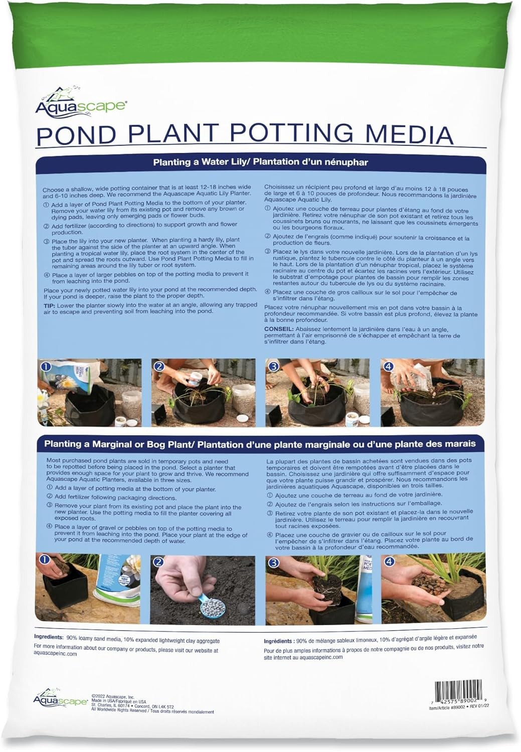Pond Plant Potting Media, Nutrient-Rich Aquatic Soil for Water Garden