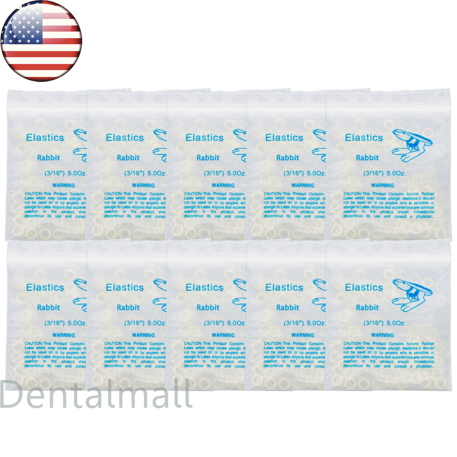 US Dental Orthodontic Rubber Bands Ortho Elastics Latex Braces 3.5 5.0 6.5 OZ