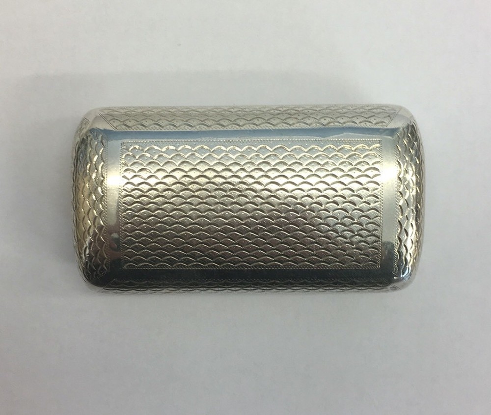 Fine Solid Silver Joseph Willmore Georgian Snuff Box 7cm X 3.5cm
