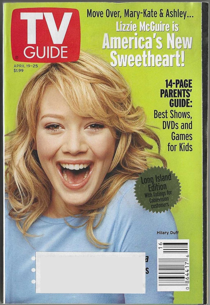 2003 TV GUIDE April 19-25 Hilary Duff Long Island Edition