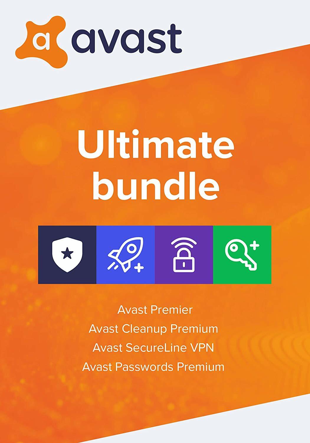 AVAST Ultimate 2024 1 PC 1 Jahr | Vollversion/Upgrade Antivirus 2023 DE avast!