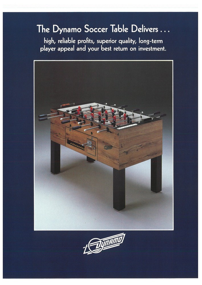 Dynamo Soccer Foosball Table Arcade Flyer / Brochure / Ad