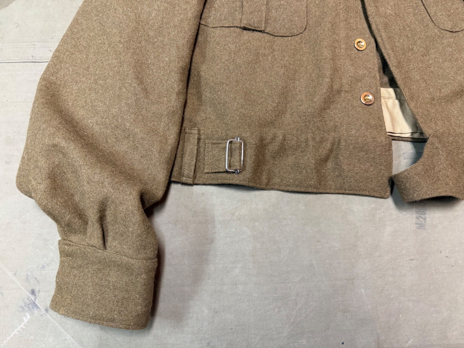 WWII BRITISH ARMY P1937 P37 WOOL BATTLEDRESS FIELD JACKET-SIZE 2XLARGE