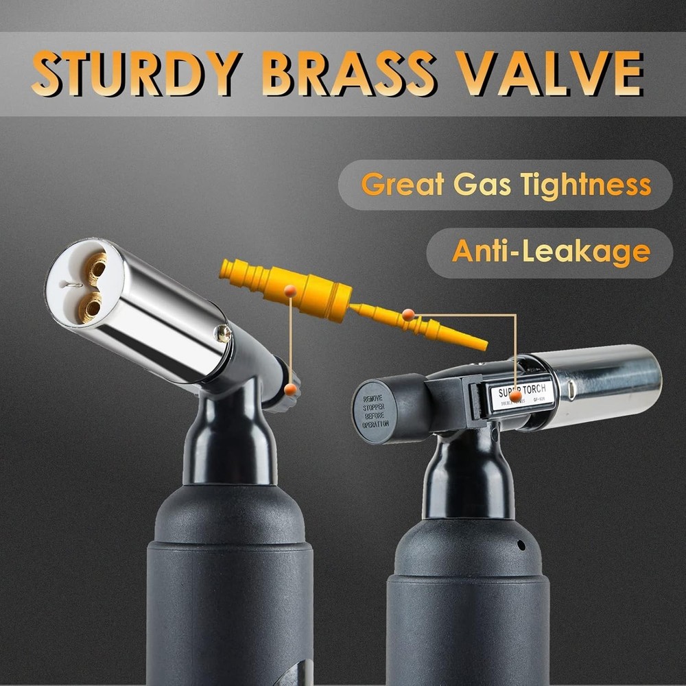 Big Butane Torch, Refillable Industrial Butane Torch Adjustable Double Flames...