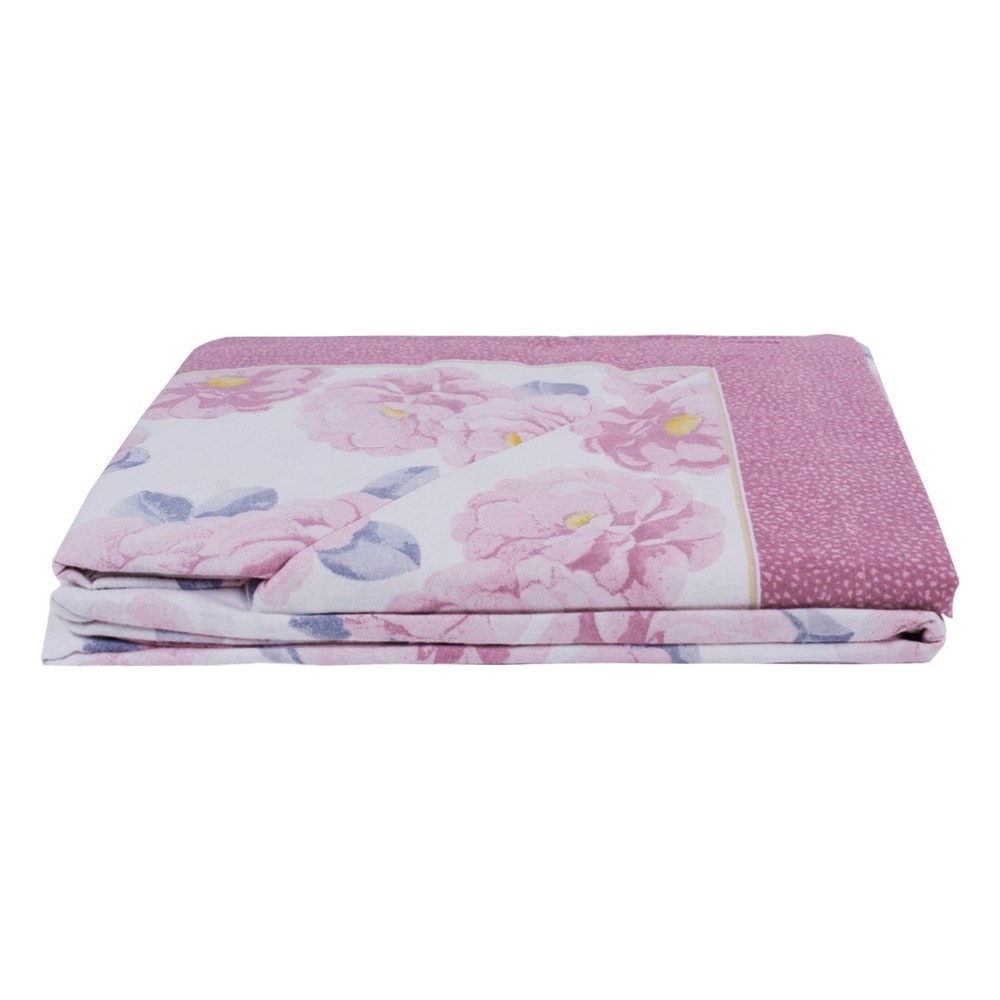 Pink Flannel Cotton Flannel Double Bed Sheet Set
