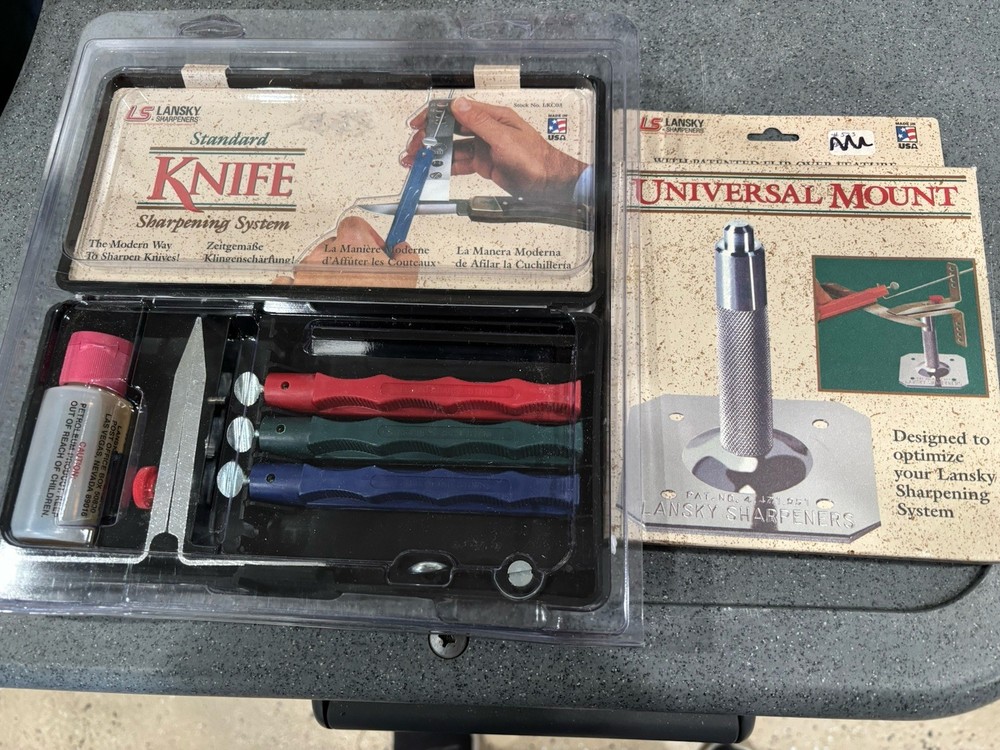 Lansky Standard Precision 3-Stone Knife Sharpening System With Mount