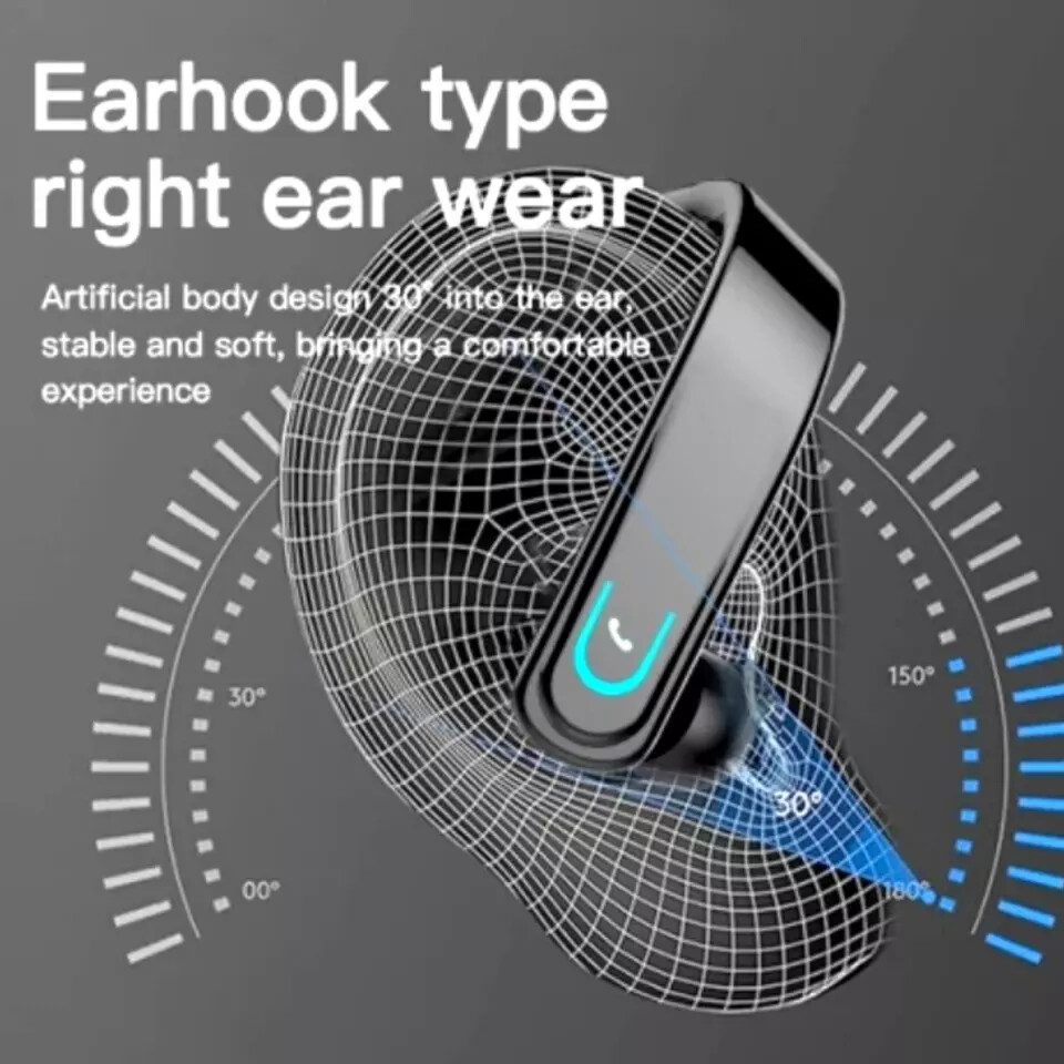 Bluetooth 5.0 Ear Hook Headset Wireless Earphones Earbuds Stereo Headphones